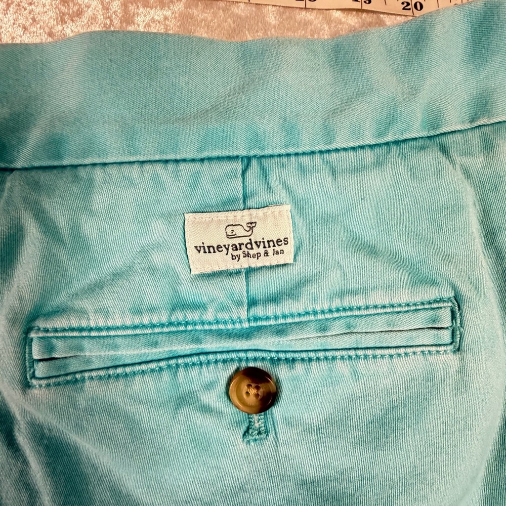 Vineyard Vines Breaker Shorts Mens 38 Turquoise Blue Good Stretch 1H0462 - Picture 8 of 9